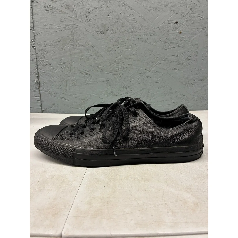 Converse Chuck Taylor All Star Low Top Shoes Mens 11 Black Leather Sneakers